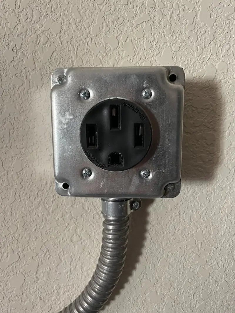 NEMA 14-50 outlet installed for Smart Home Electrical in Enon